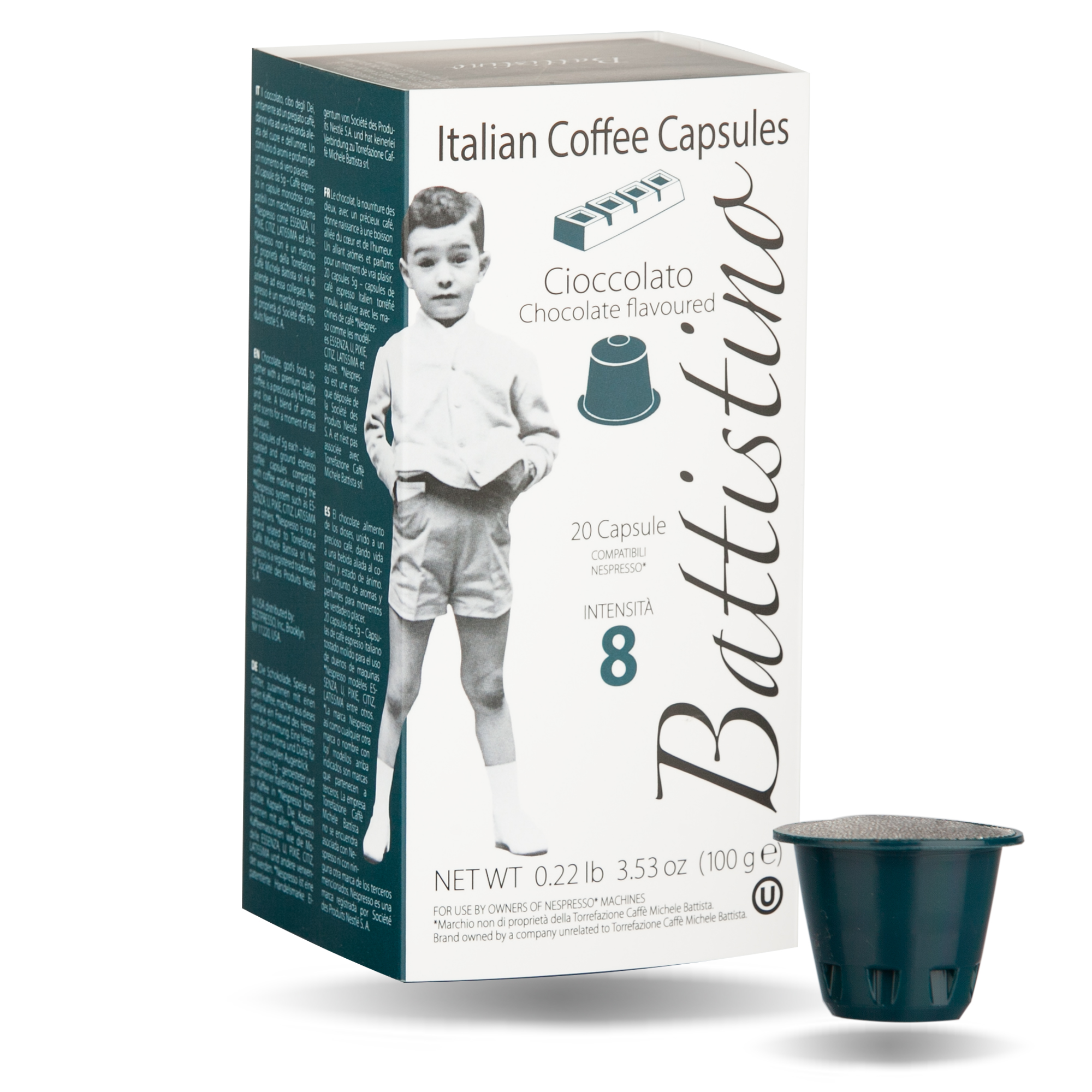BATTISTINO - CAPSULE COMPATIBILI NESPRESSO* - CIOCCOLATO