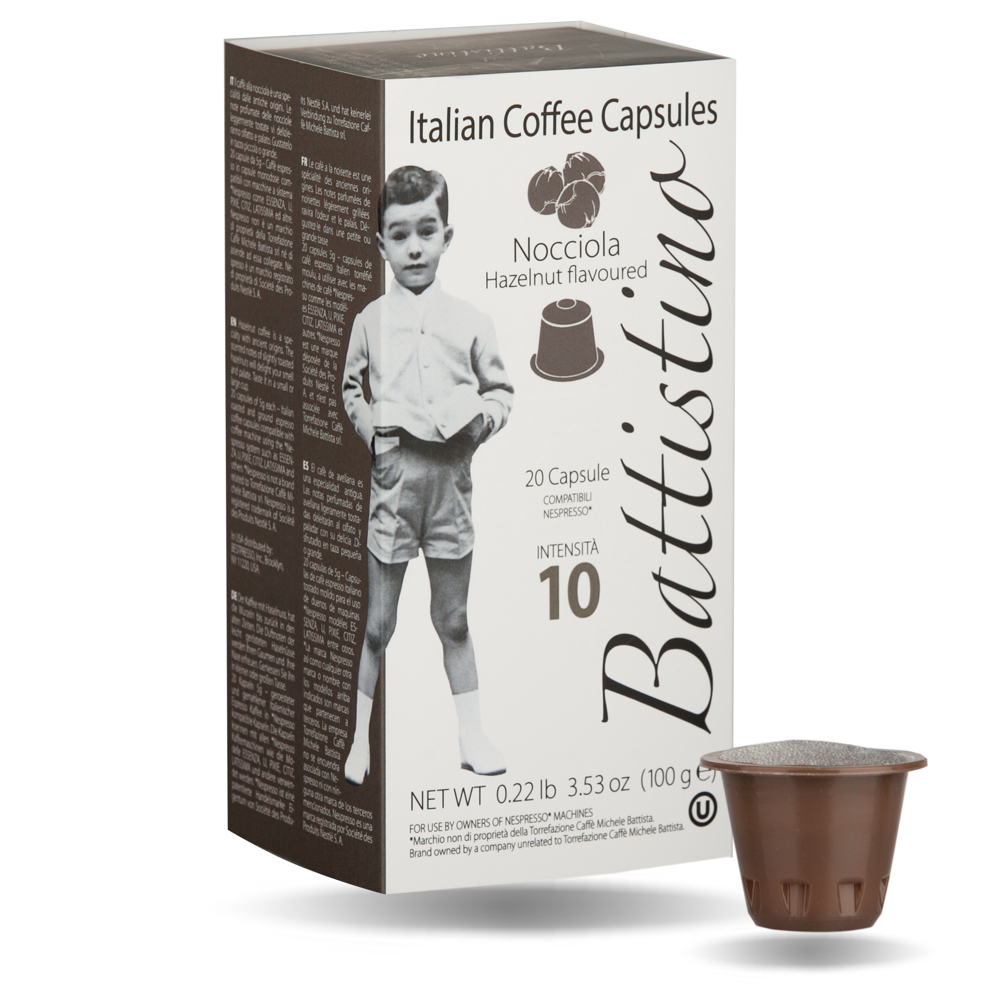 BATTISTINO - CAPSULE COMPATIBILI NESPRESSO* - NOCCIOLA